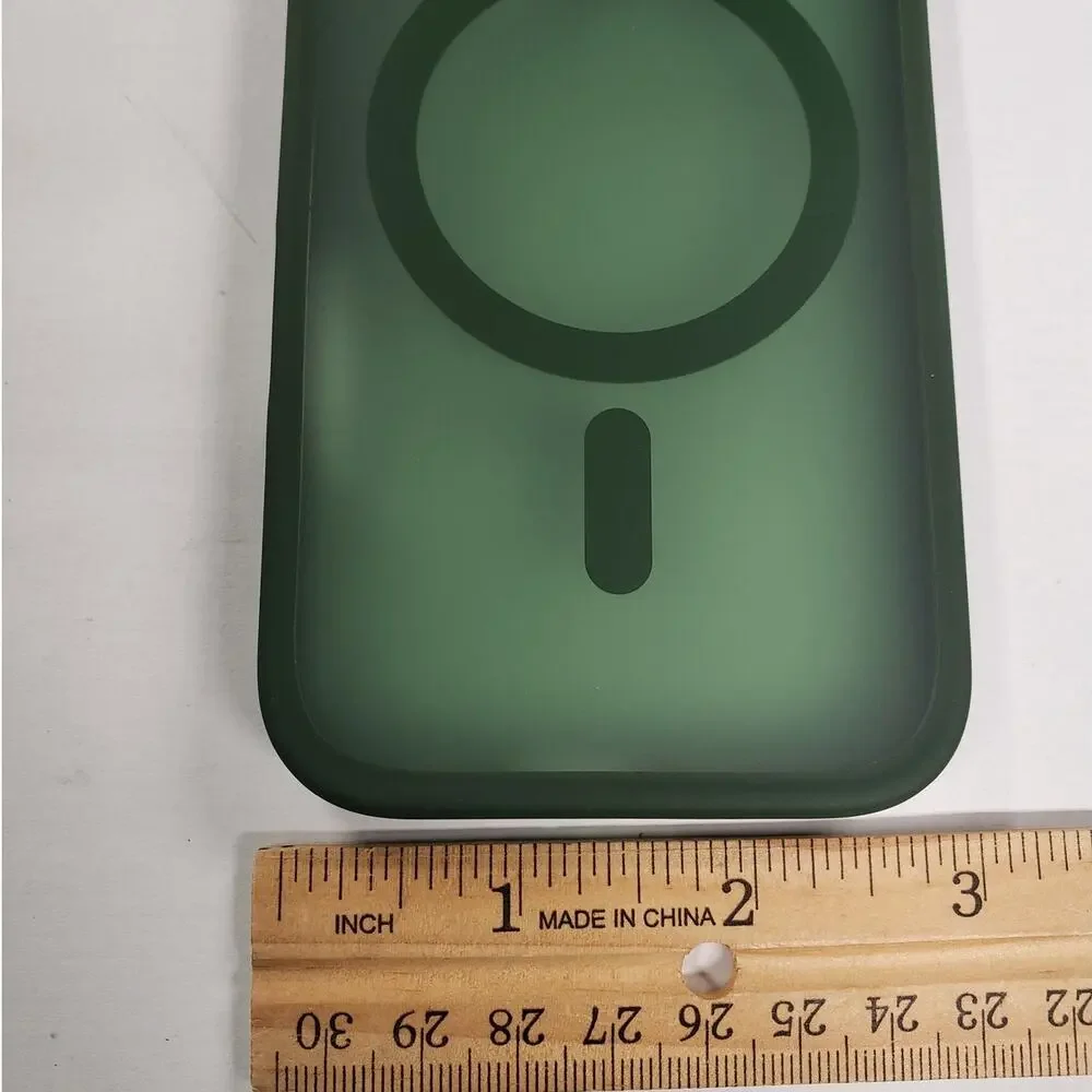 Magnetic Protective Case for Apple iPhone 16 Pro - Dark Green / Translucent